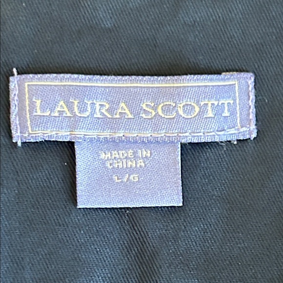 Laura Scott Cotton Utility Jacket in Navy Blue - Picture 3 of 11